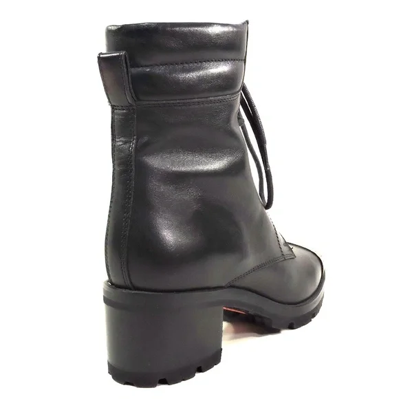 BALDININI 🇮🇹 WOMEN'S BLACK SOFT LEATHER WINTER FASHION ANKLE BOOTIE - Picture 5 of 7